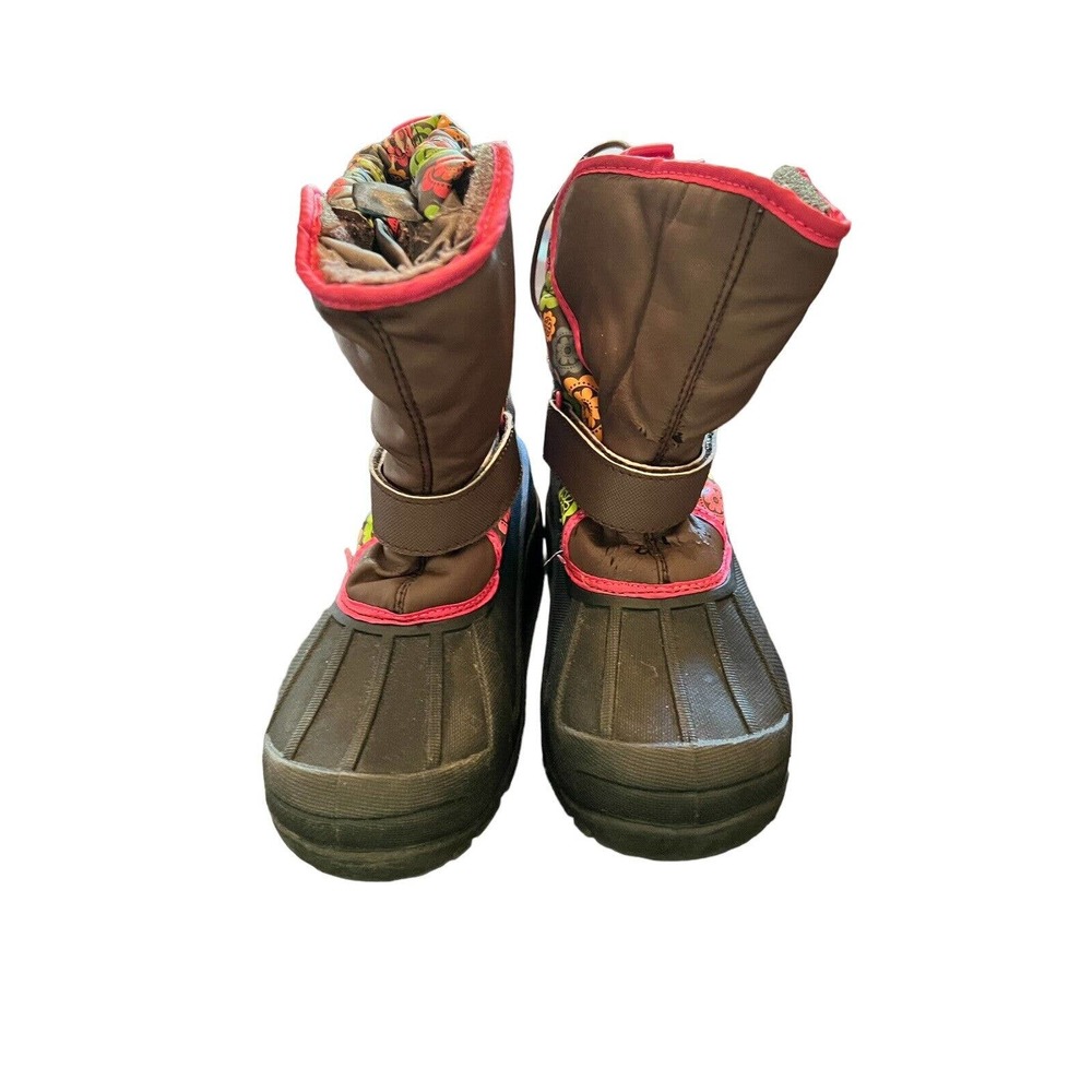 ATHLETECH Girls Multi Color Winter Snow Boots Size 2 Lined Inside - Picture 3 of 7